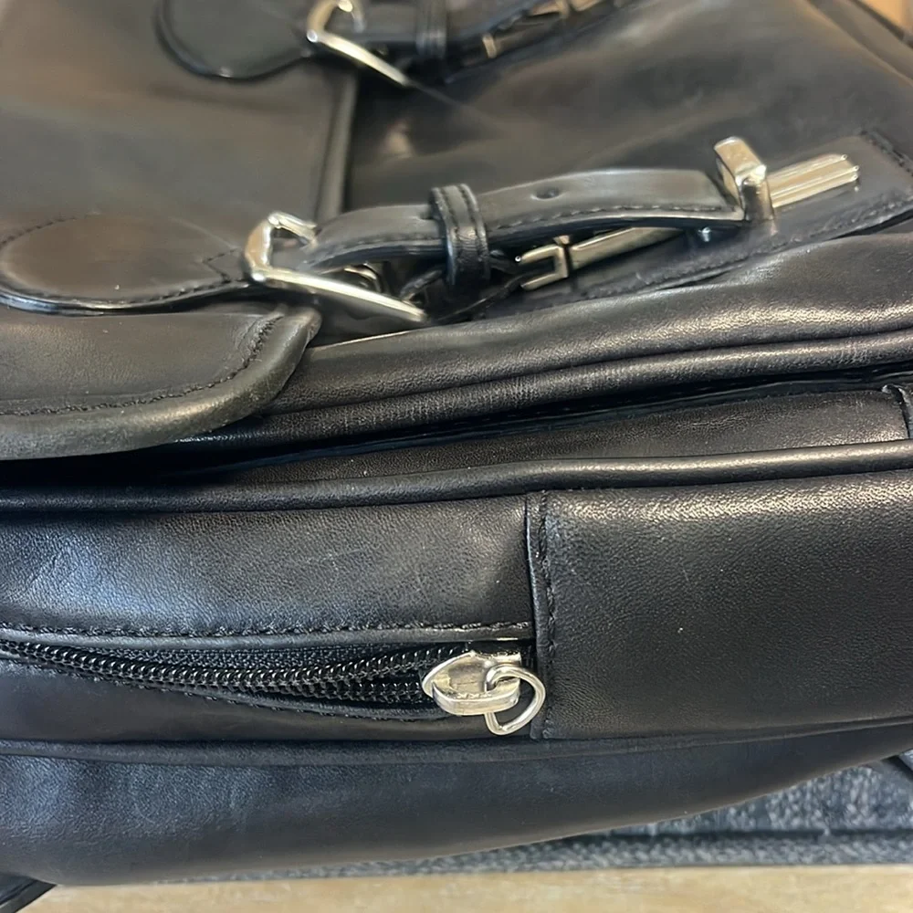 Vintage Coach supple black leather laptop, briefcase Crossbody J23-5237 unisex - Picture 9 of 12